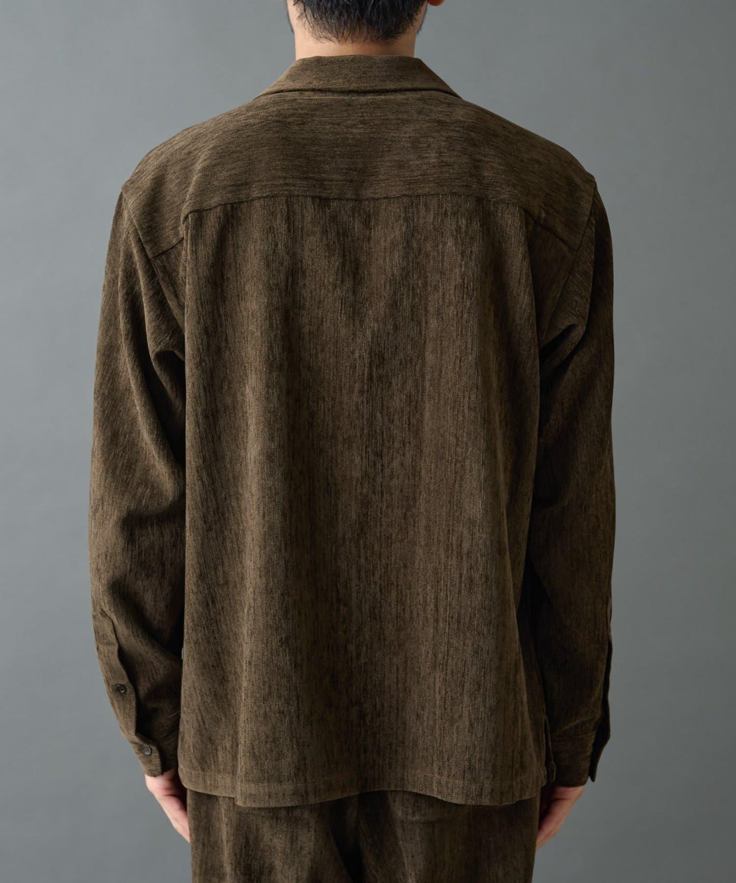 漸變色毛絨襯衫