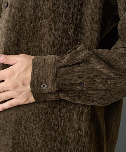 漸變色毛絨襯衫