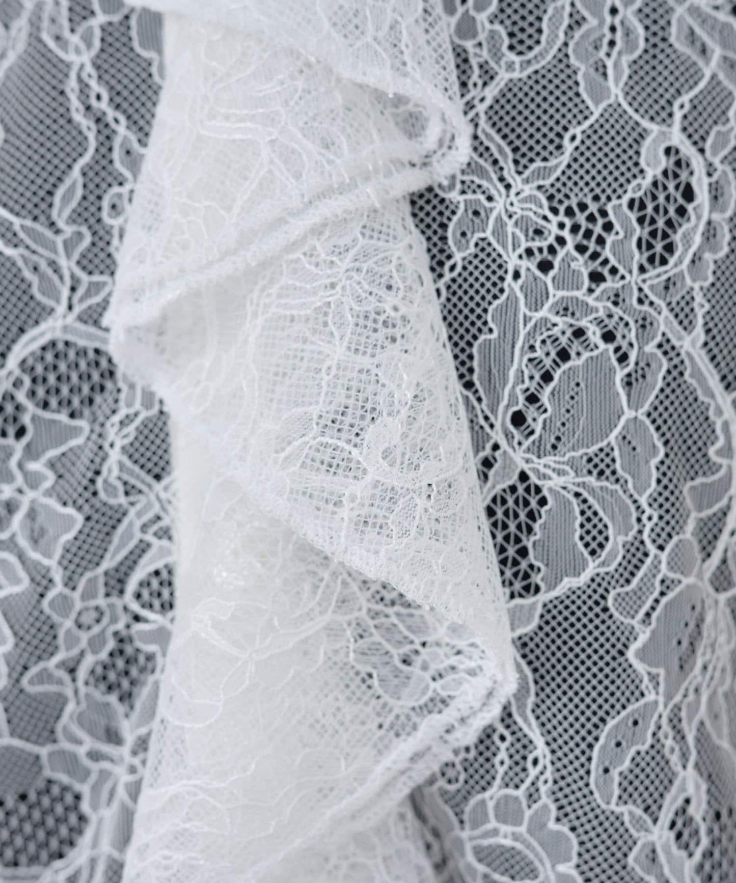 透視蕾絲荷葉邊襯衫