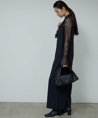 透視蕾絲荷葉邊襯衫