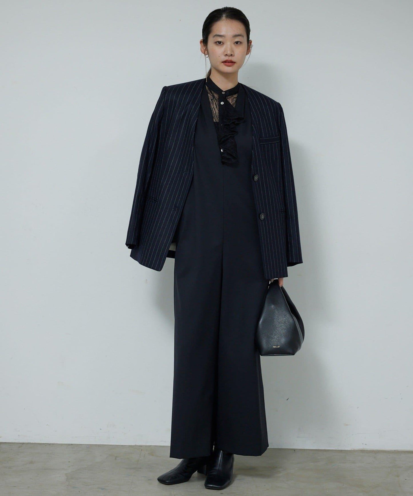 透視蕾絲荷葉邊襯衫