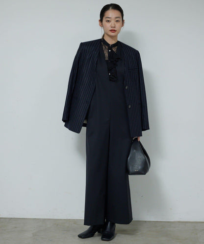 透視蕾絲荷葉邊襯衫