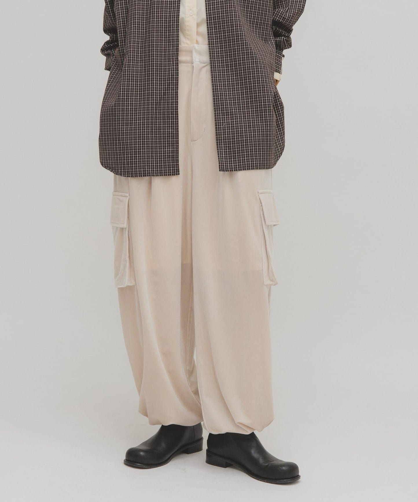 天鵝絨工裝褲