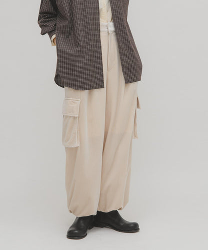 天鵝絨工裝褲
