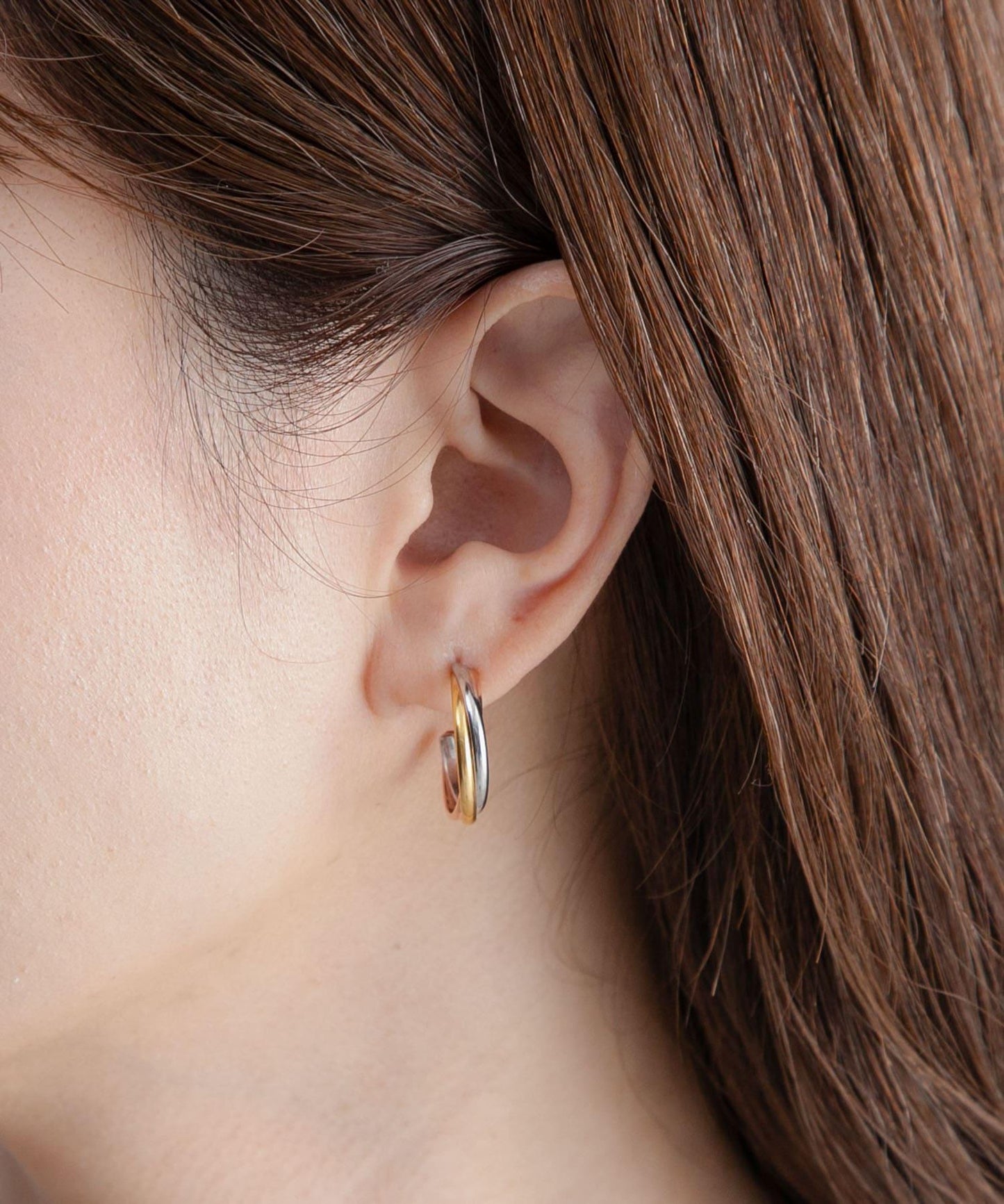 不鏽鋼雙色耳釘