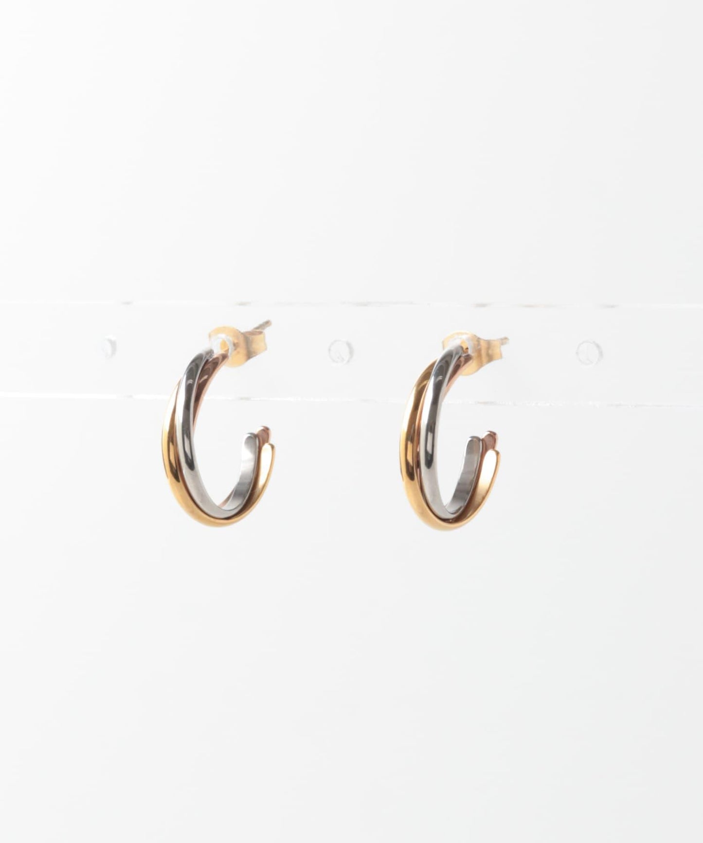 不鏽鋼雙色耳釘