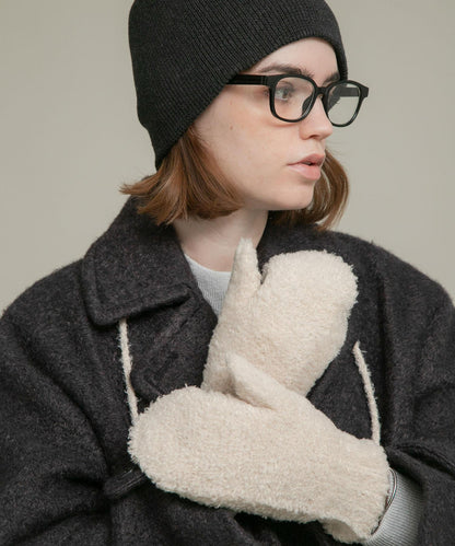 亮片圈圈紗針織連指手套