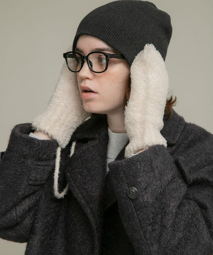 亮片圈圈紗針織連指手套