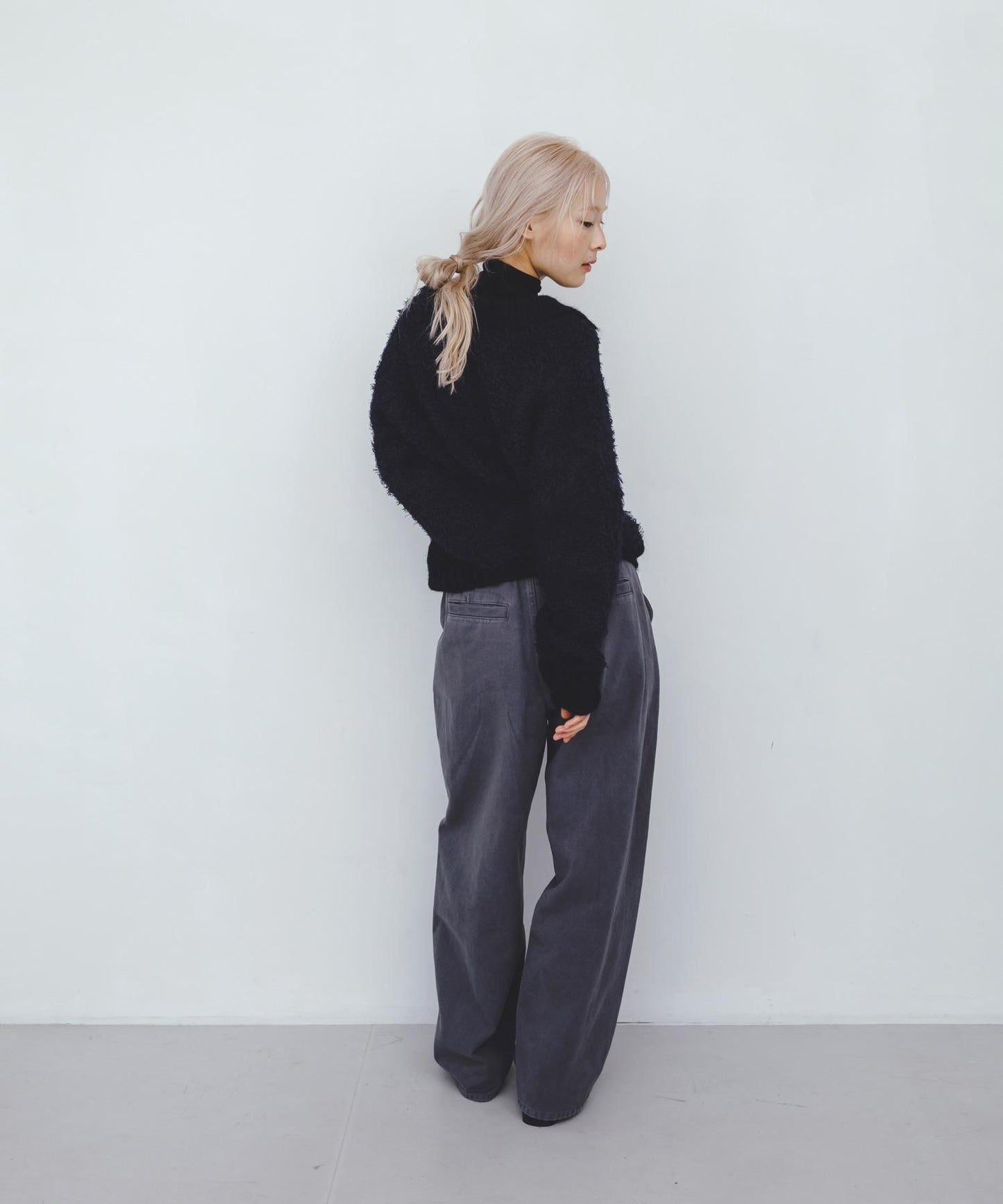 前扣泰迪熊針織衫