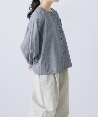 棉絲荷葉邊襯衫