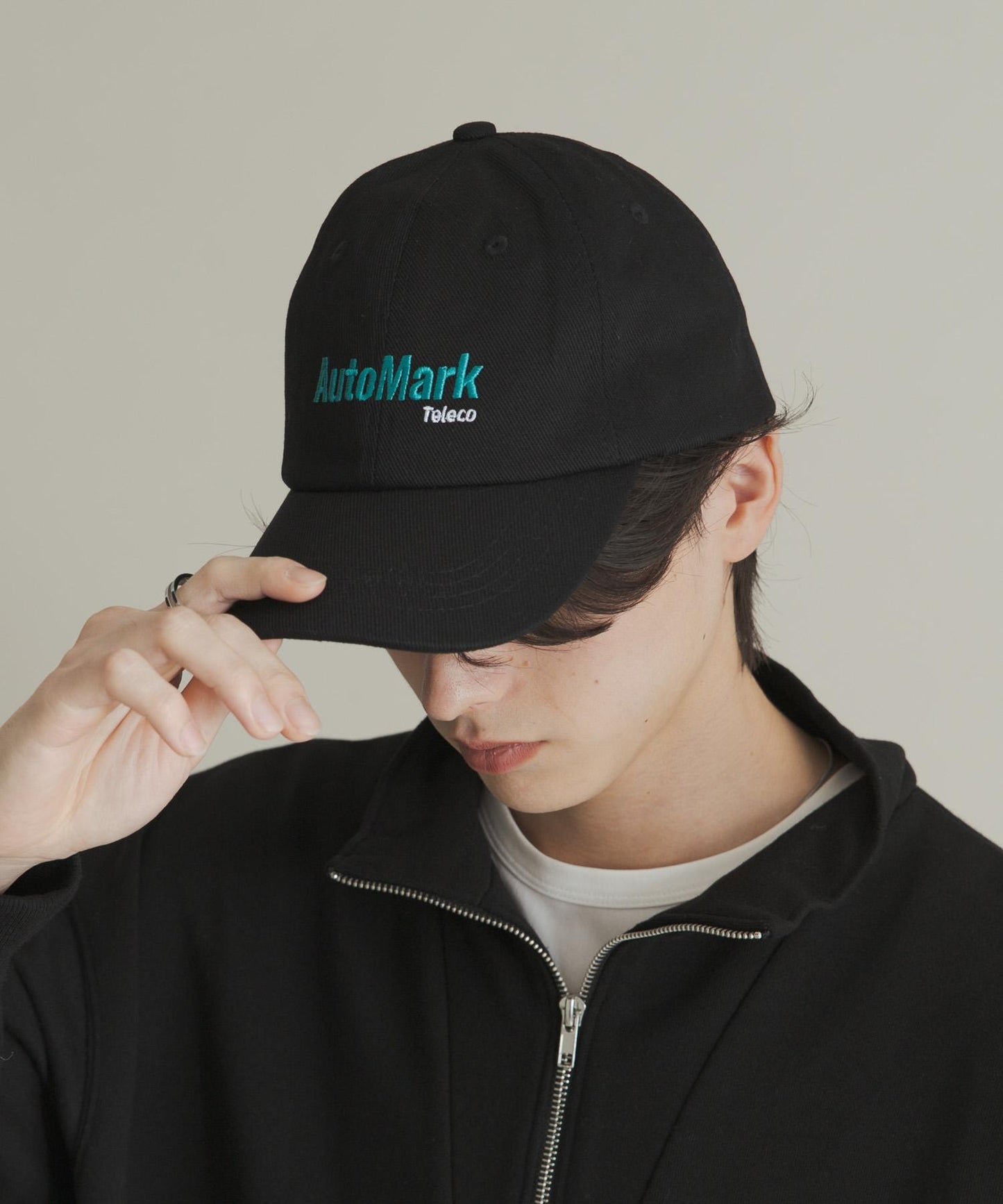 拼接圖案標誌棒球帽