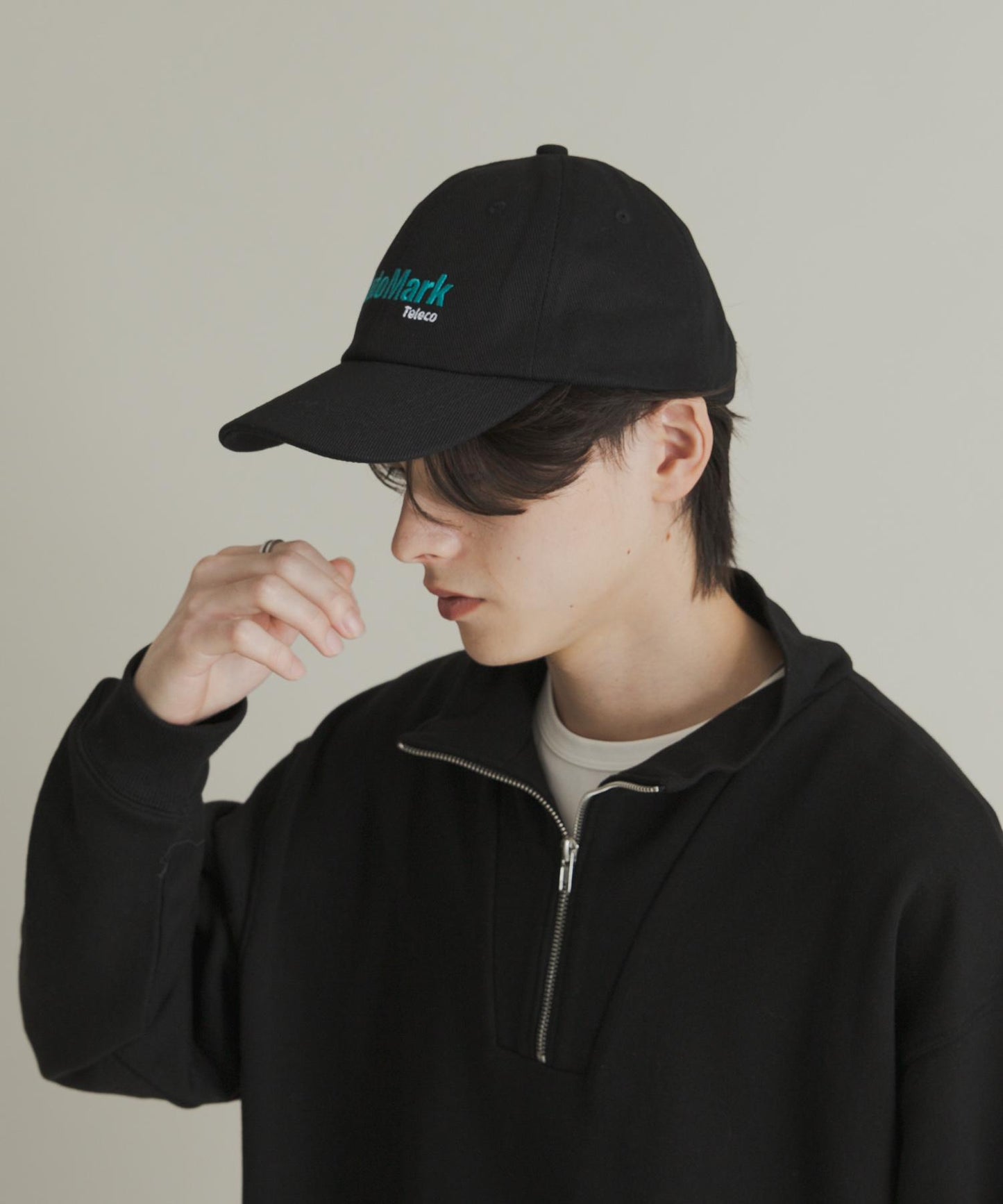 拼接圖案標誌棒球帽