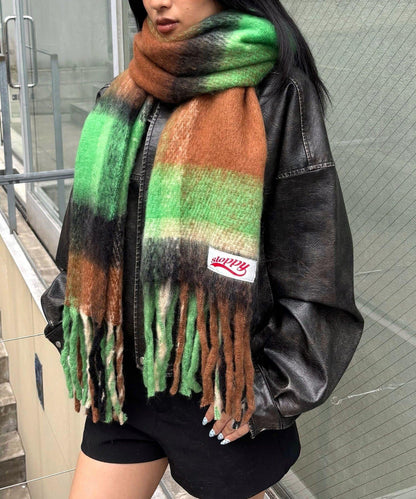 SLOPPY拼色圍巾