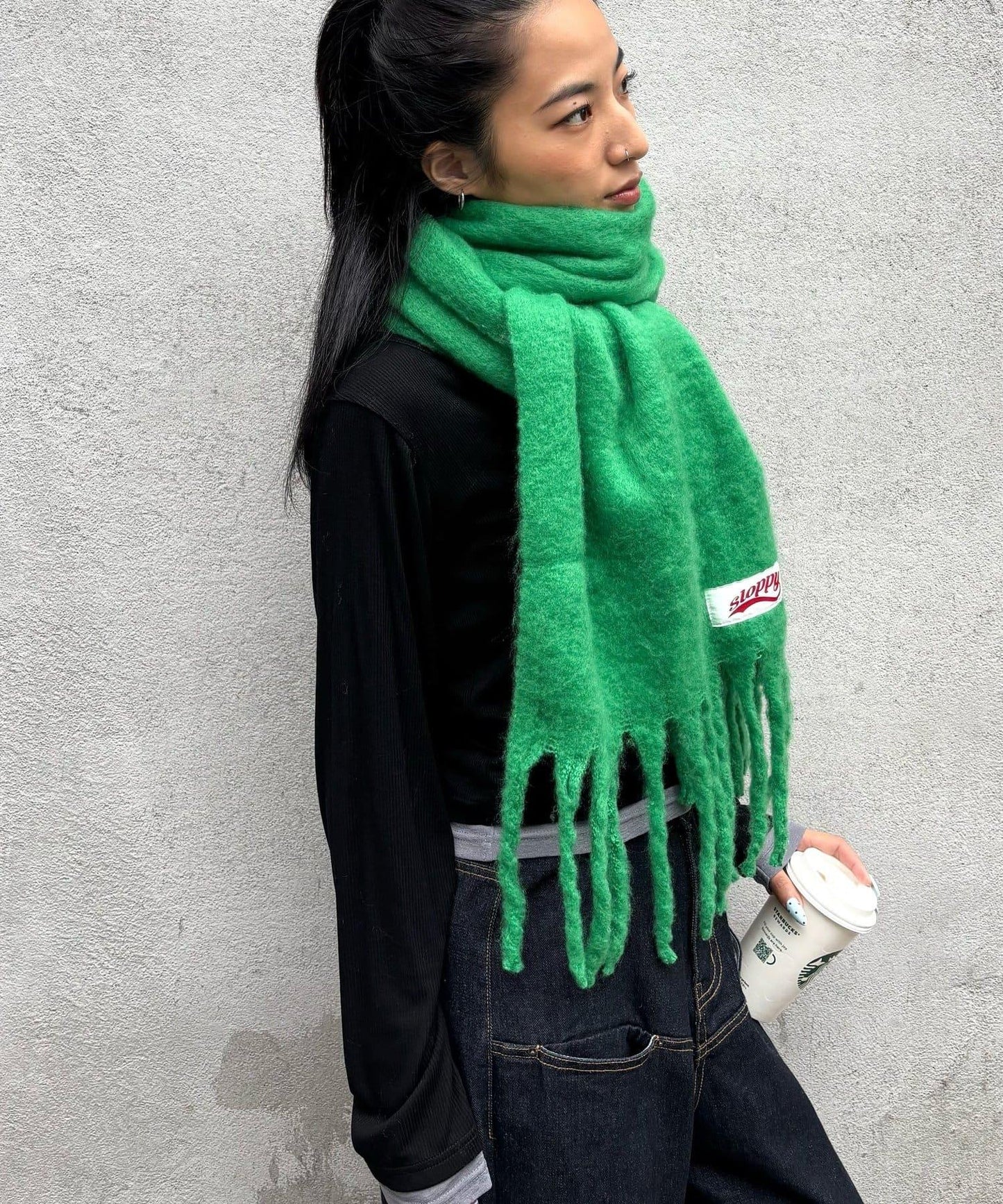 SLOPPY拼色圍巾