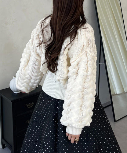 泡泡針織開衫