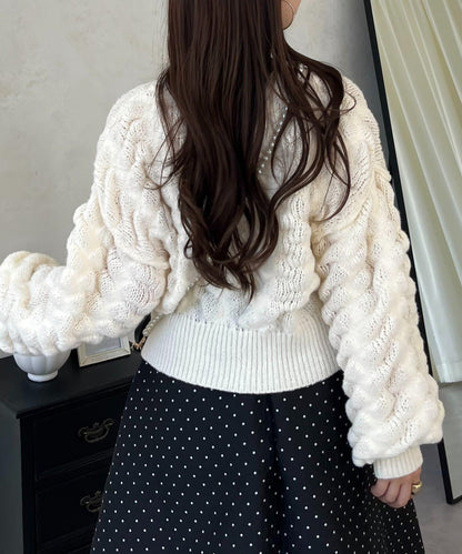 泡泡針織開衫