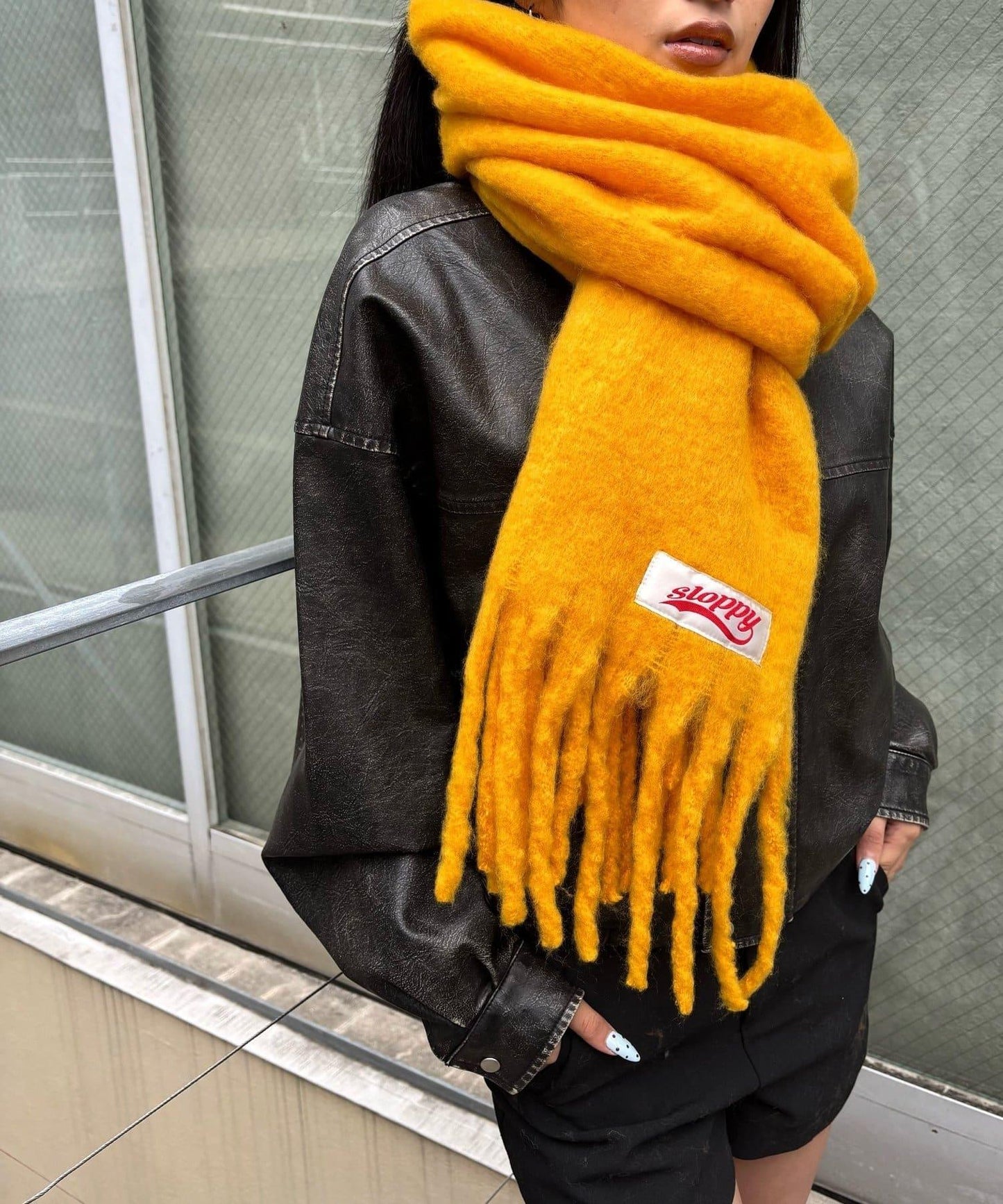 SLOPPY拼色圍巾