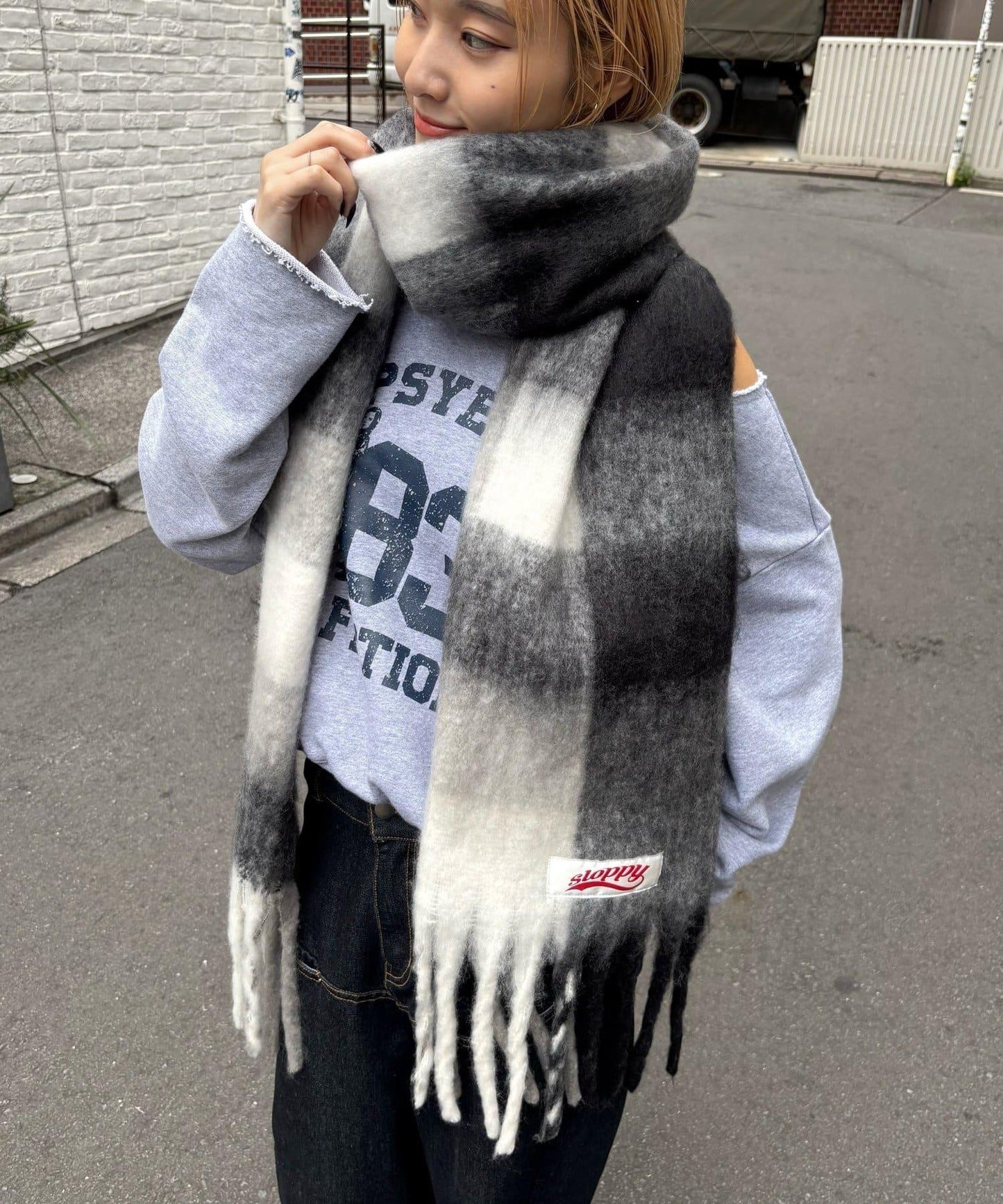 SLOPPY拼色圍巾