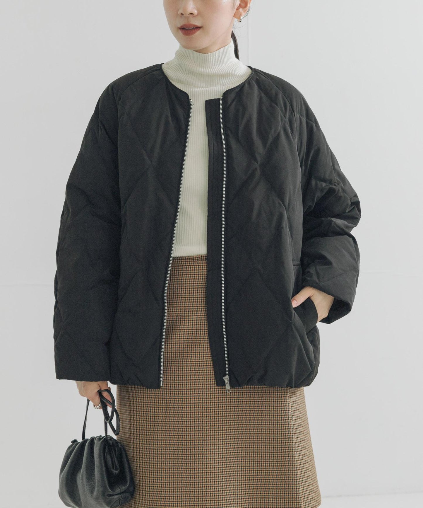繭型絎縫羽絨服