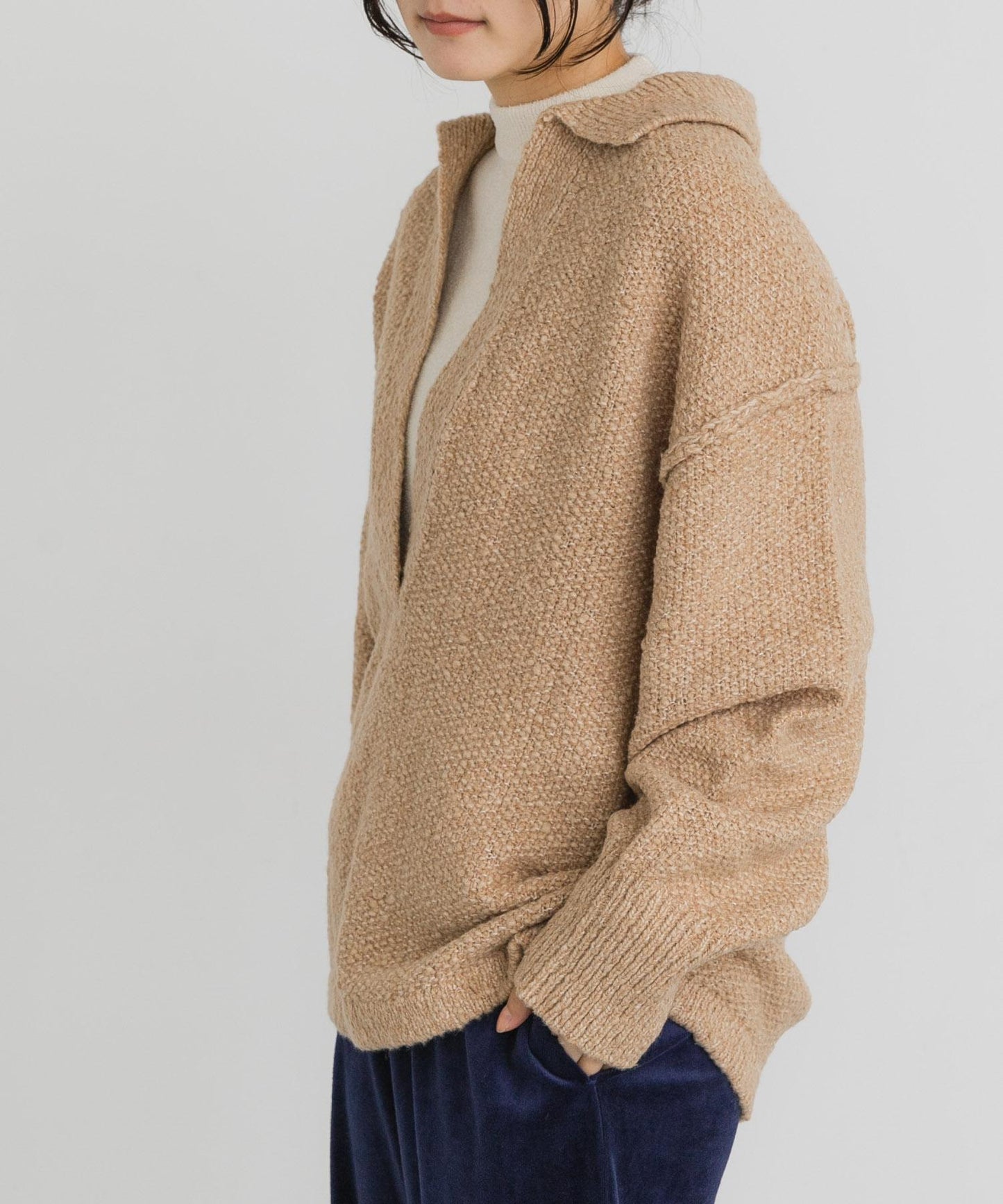 鹿子編織開領針織衫