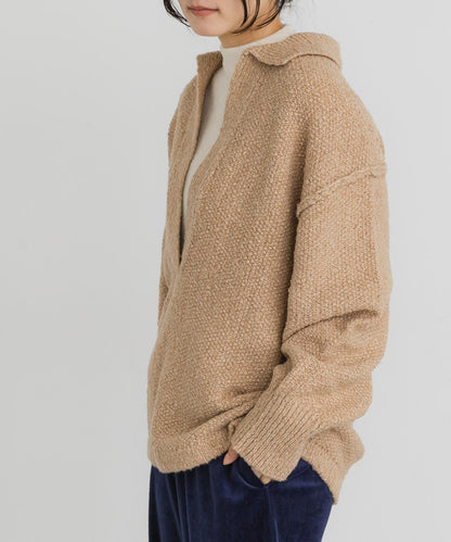 鹿子編織開領針織衫