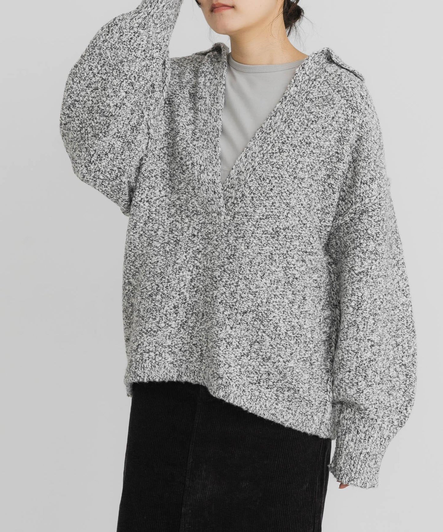 鹿子編織開領針織衫