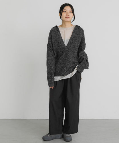 鹿子編織開領針織衫