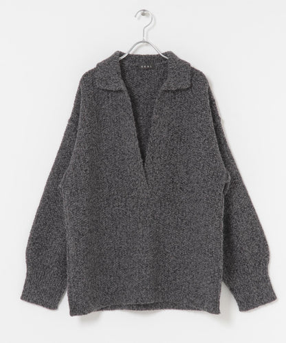 鹿子編織開領針織衫