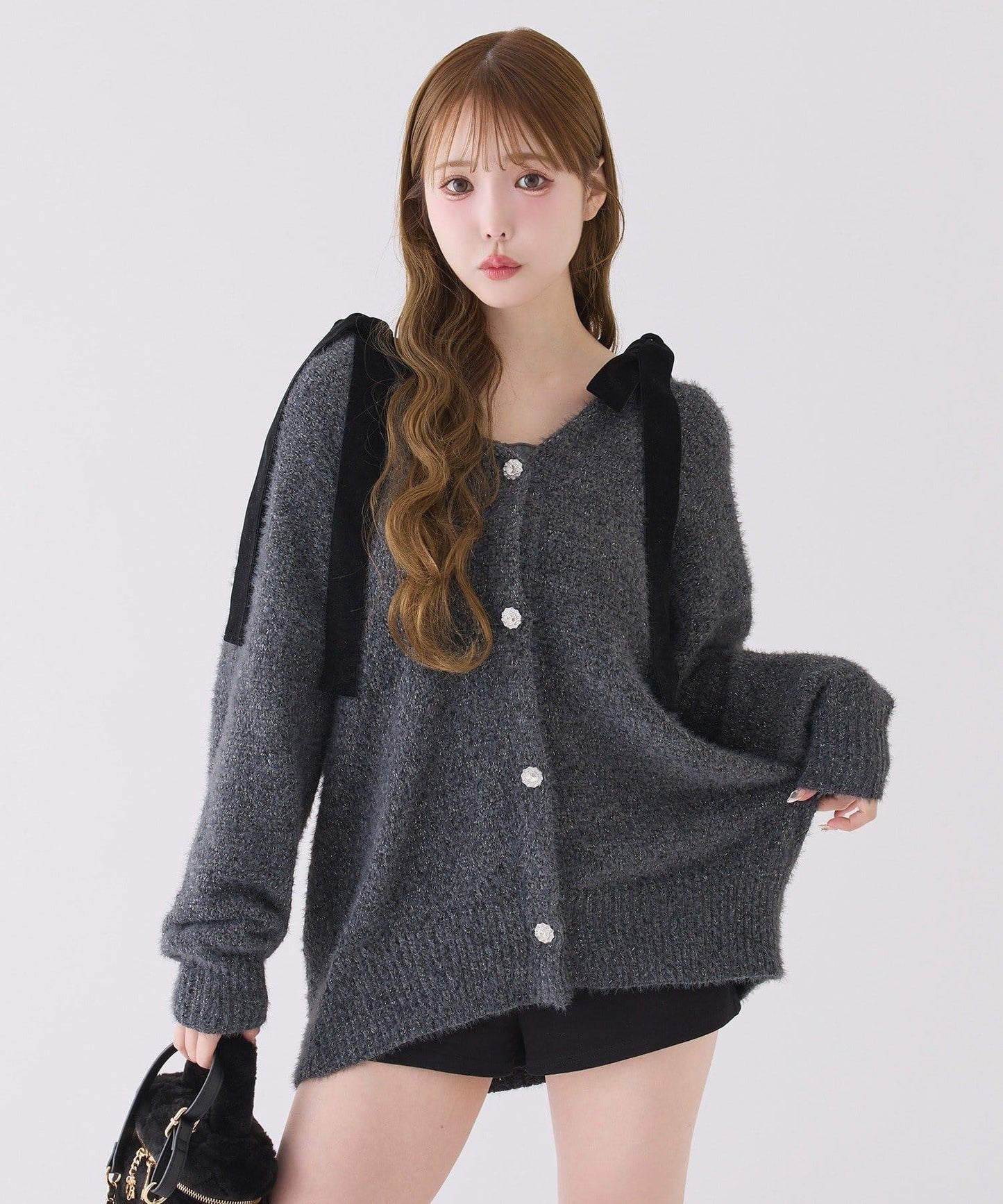 天鵝絨針織開衫