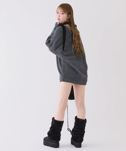 天鵝絨針織開衫