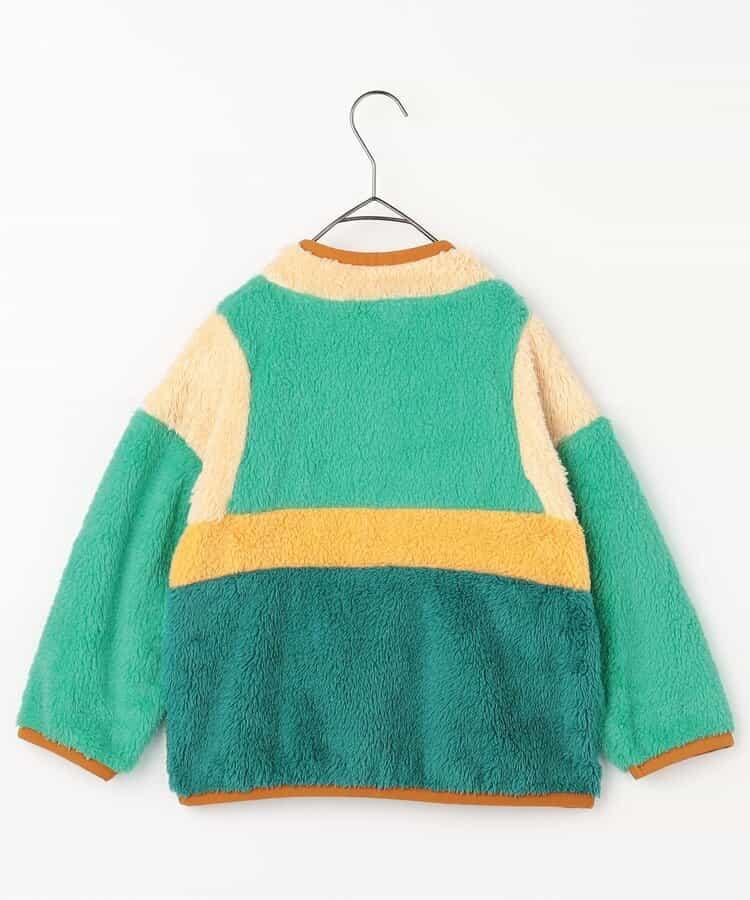 拼色仿皮草抓絨套頭衫