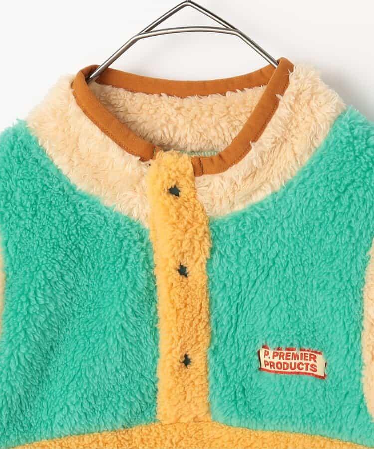 拼色仿皮草抓絨套頭衫