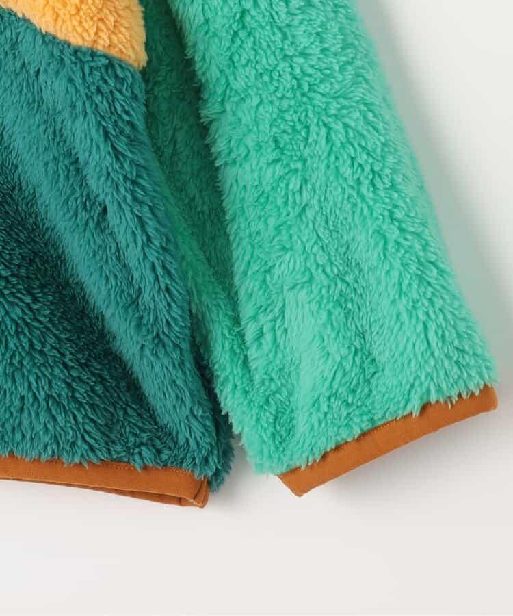 拼色仿皮草抓絨套頭衫