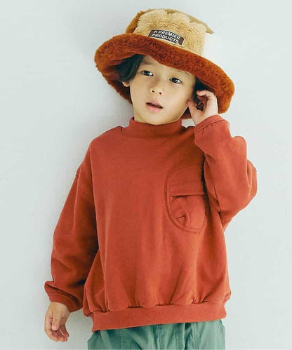 加絨高領口袋衛衣