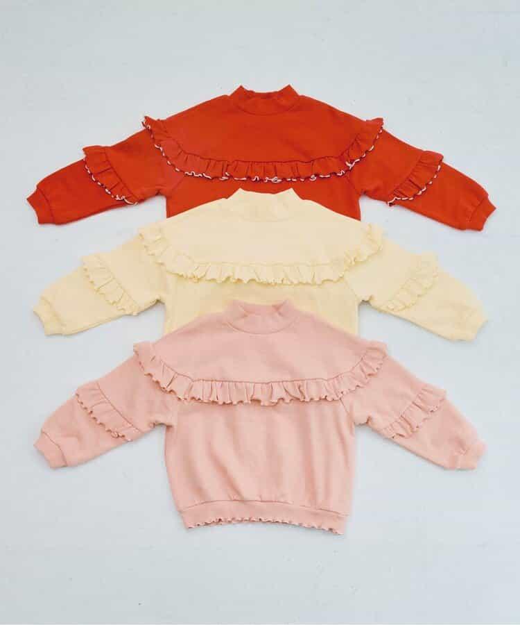 內加絨荷葉邊衛衣