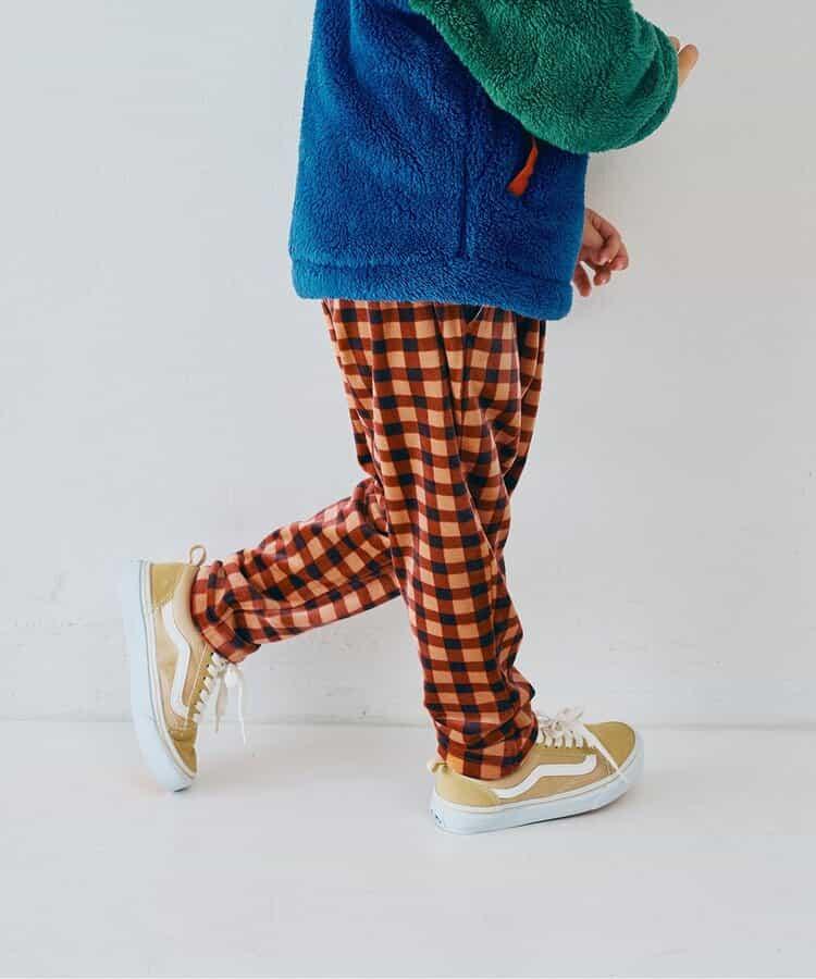 天鵝絨觸感柔軟起毛抓絨保暖打褶長褲 Link