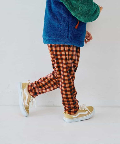 天鵝絨觸感柔軟起毛抓絨保暖打褶長褲 Link