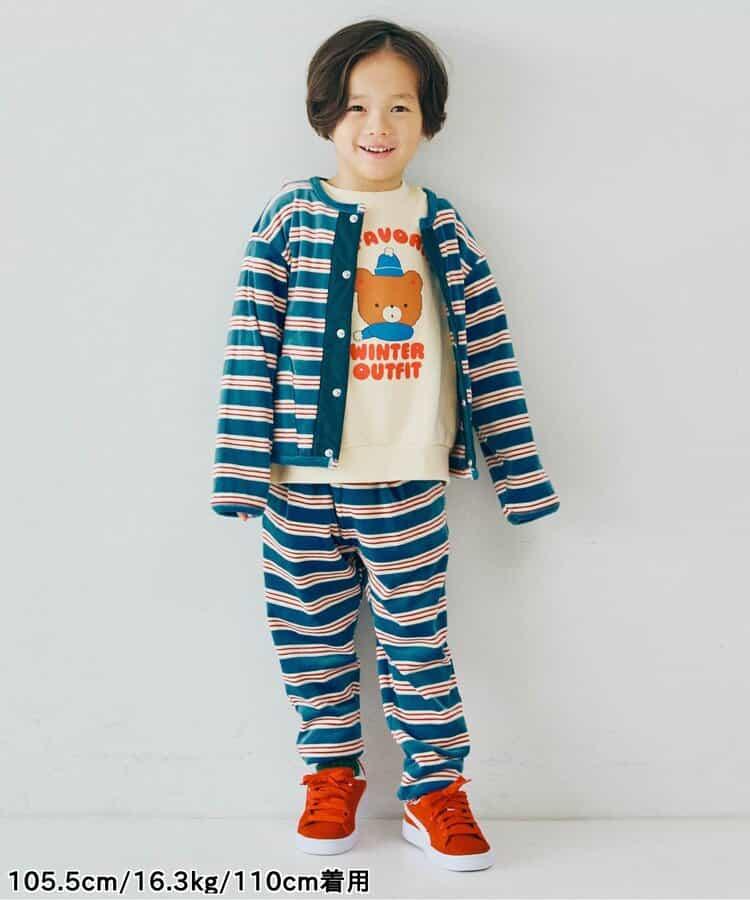 天鵝絨觸感柔軟起毛抓絨保暖打褶長褲 Link