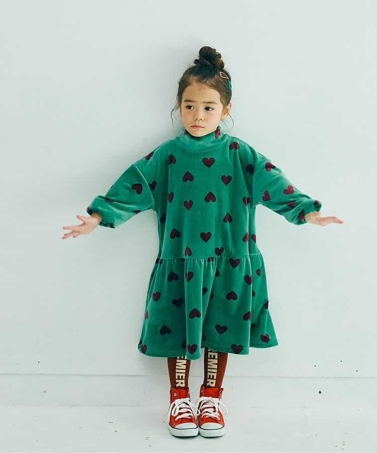 天鵝絨觸感柔軟絨毛保暖連衣裙 Link