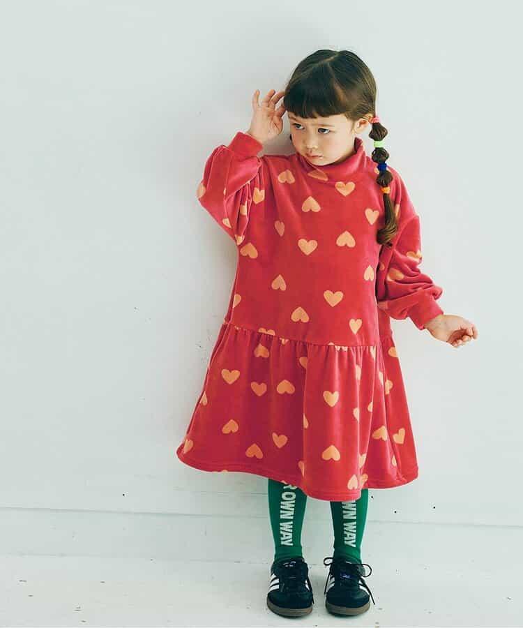 天鵝絨觸感柔軟絨毛保暖連衣裙 Link