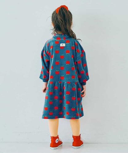 天鵝絨觸感柔軟絨毛保暖連衣裙 Link