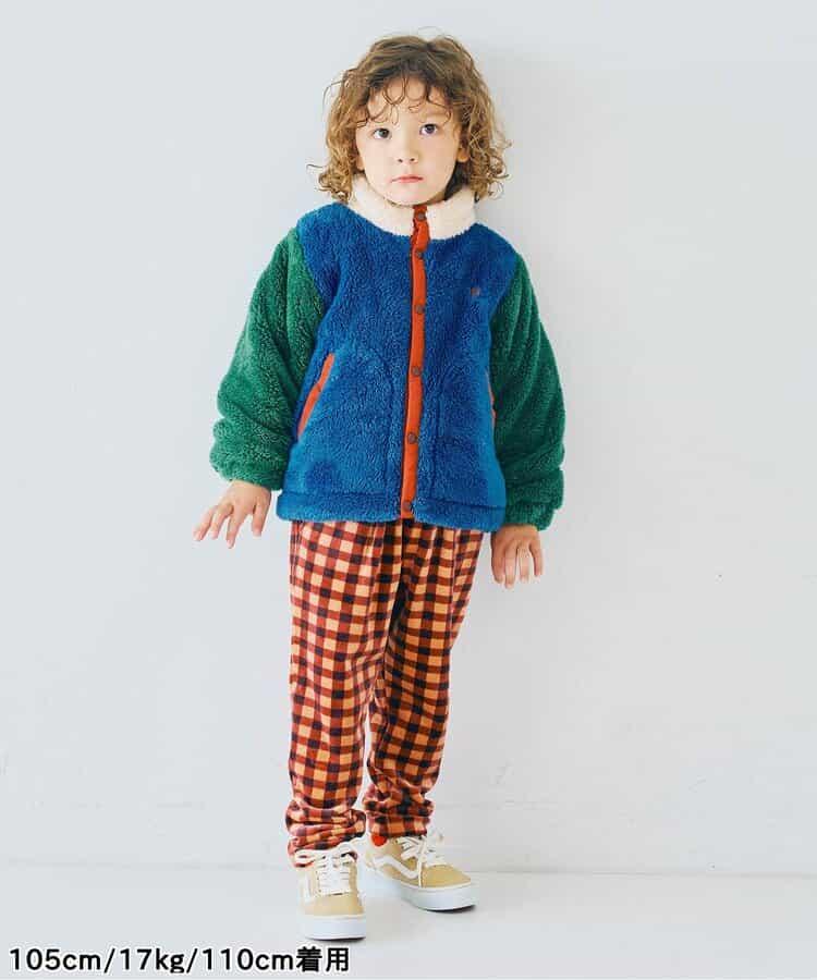 天鵝絨觸感柔軟起毛抓絨保暖打褶長褲 Link