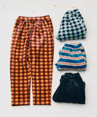 天鵝絨觸感柔軟起毛抓絨保暖打褶長褲 Link