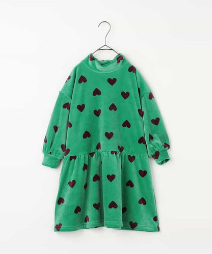 天鵝絨觸感柔軟絨毛保暖連衣裙 Link