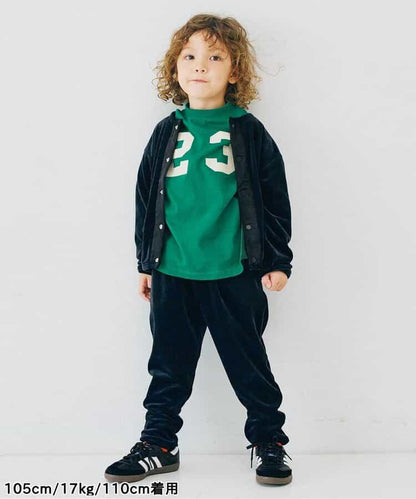 天鵝絨觸感柔軟起毛抓絨保暖打褶長褲 Link