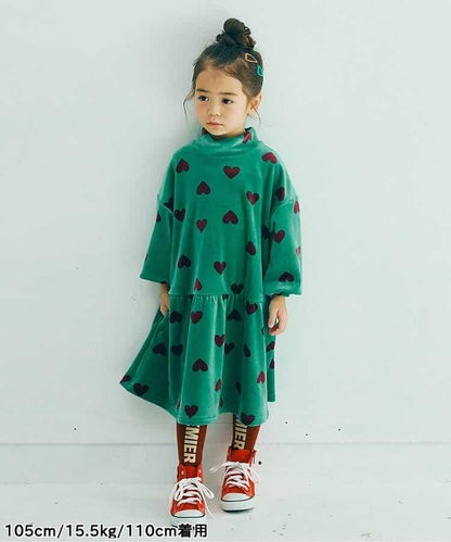 天鵝絨觸感柔軟絨毛保暖連衣裙 Link