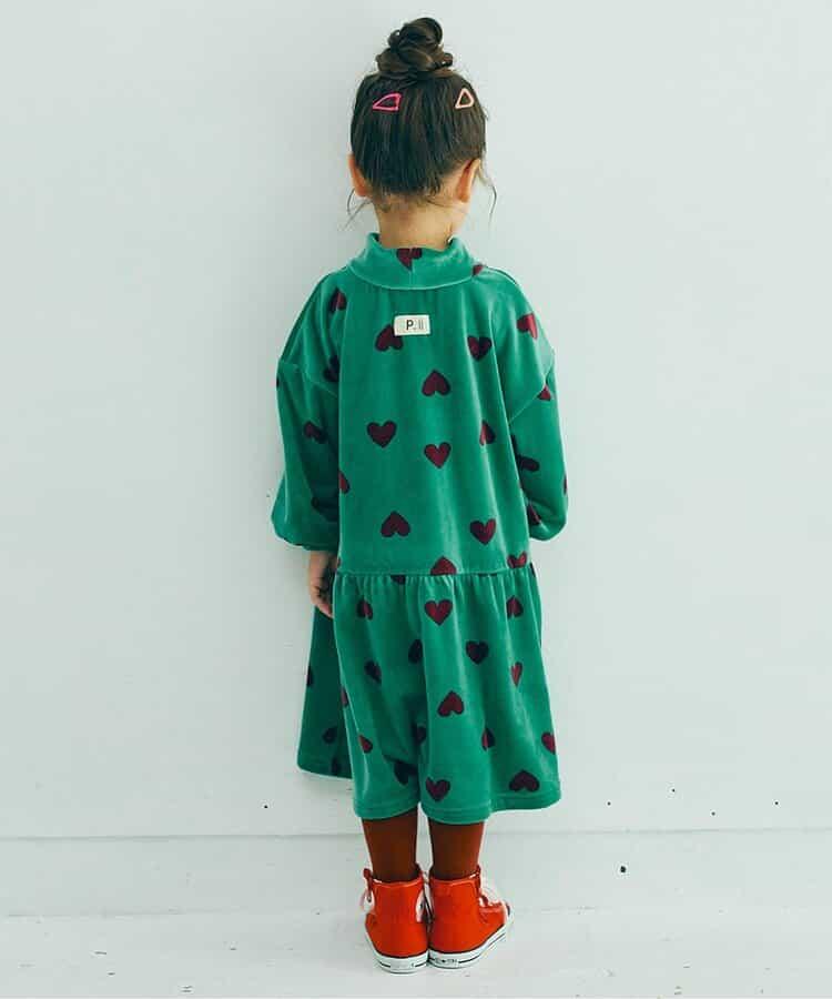 天鵝絨觸感柔軟絨毛保暖連衣裙 Link