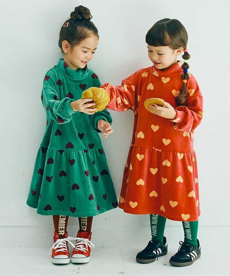 天鵝絨觸感柔軟絨毛保暖連衣裙 Link