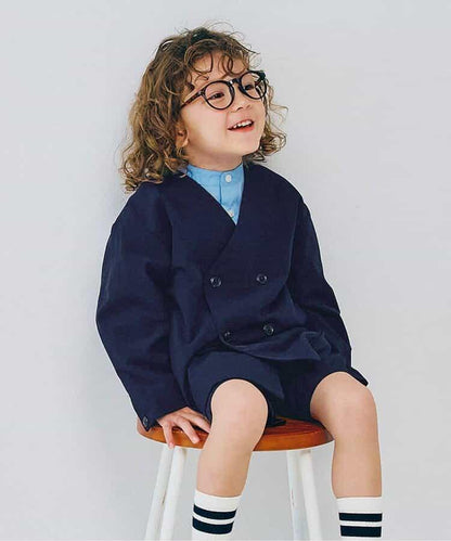 無領雙排扣西裝外套 正裝適用