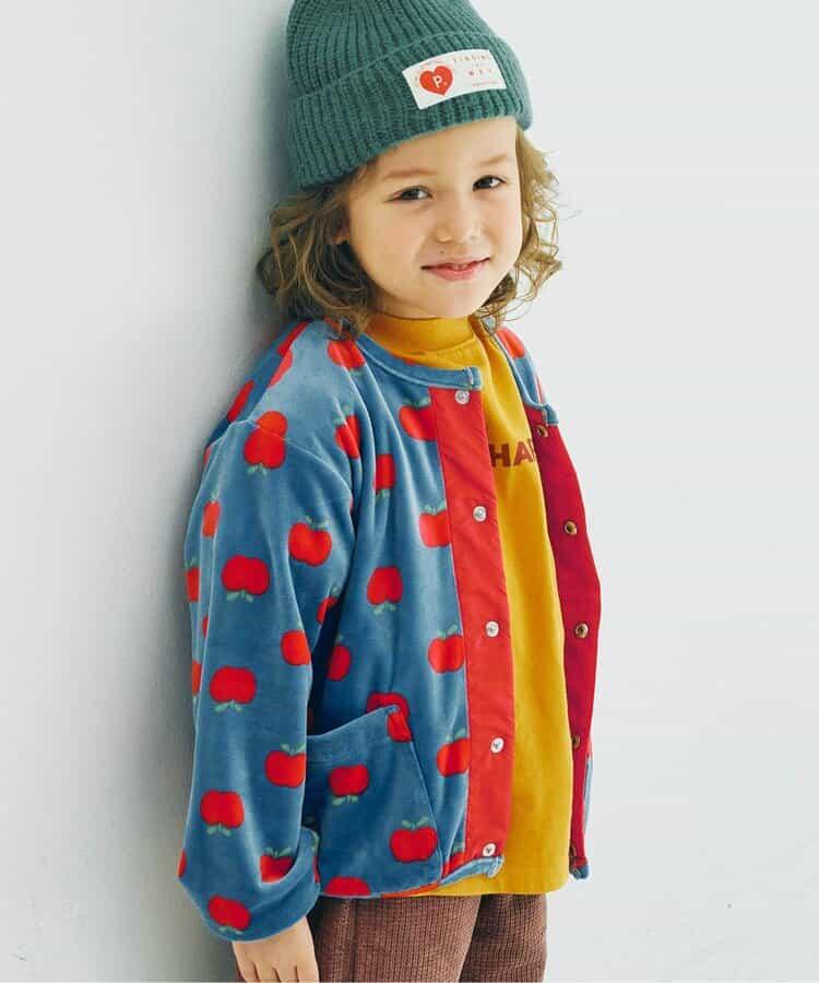 天鵝絨觸感柔軟絨毛抓絨按扣開衫